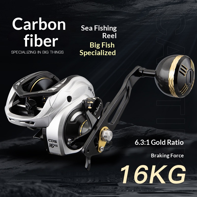 Trolling Reel - Exbert Baitcasting Reel Metal Deep Spool